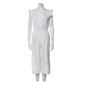 Vince Jumpsuit, Cropped, White, Sleeveless, Stylish